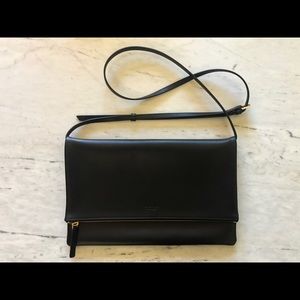 Everlane BLK Leather The Foldover Crossbody